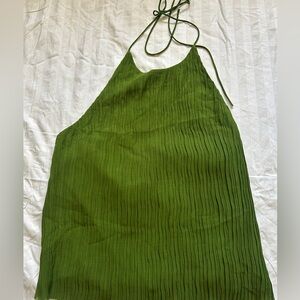 Banana Republic Vibrant Green Halter open back top